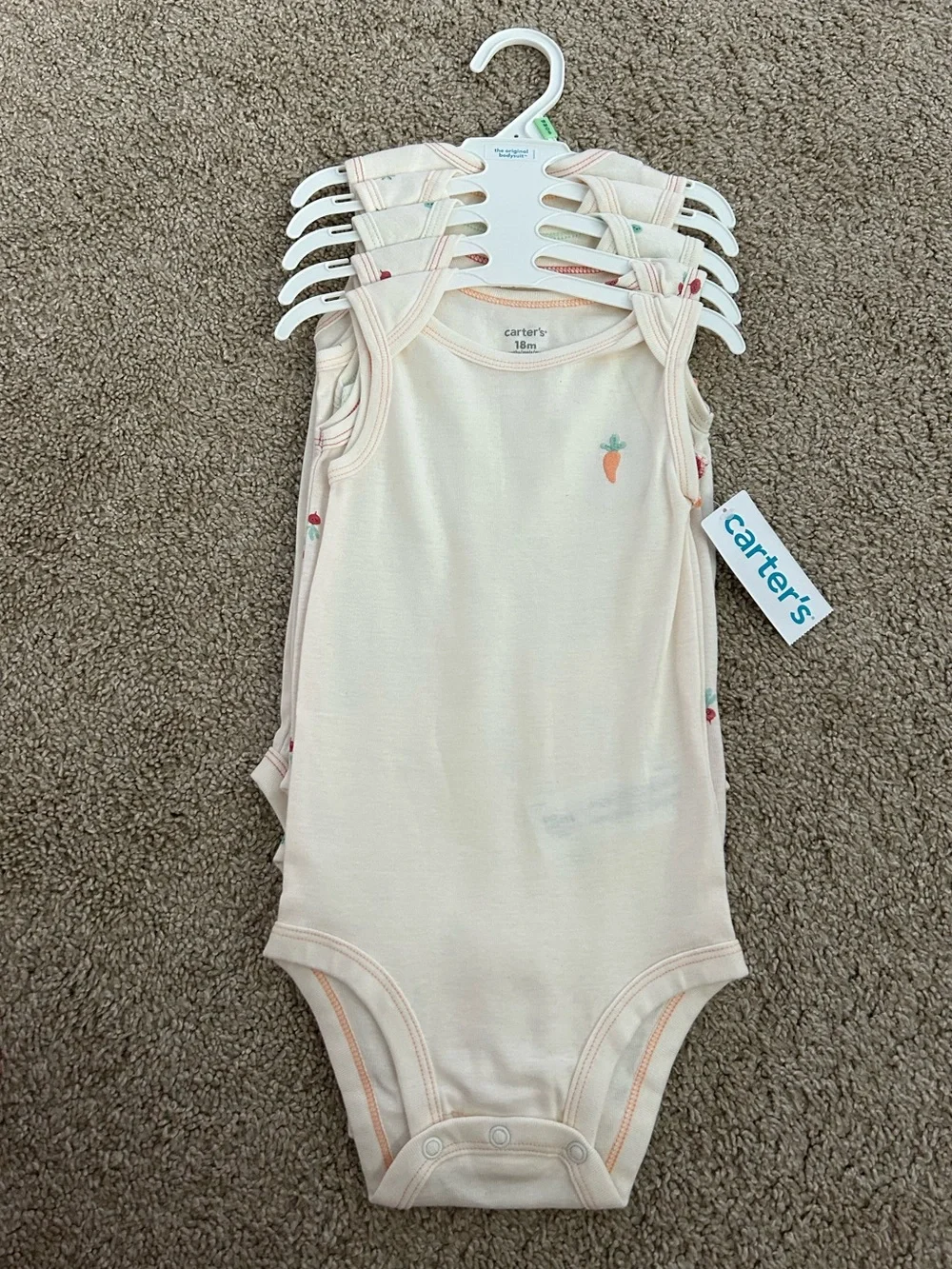 Carter's Baby Veggie Sleeveless One-Piece Bodysuits (5-pack)